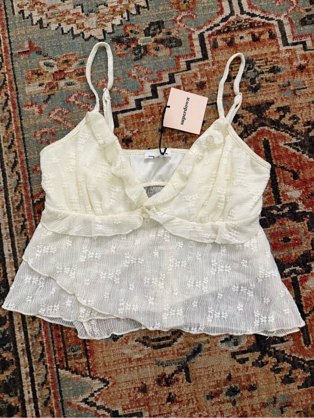 NWT Superdown Cream Lace Camisole Top